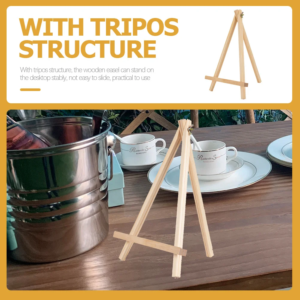 

3Pcs Wooden Easel Stand for Artist Tabletop Display Painting Racks Foldable Tripod Picture Frame Tabletop Display Easels