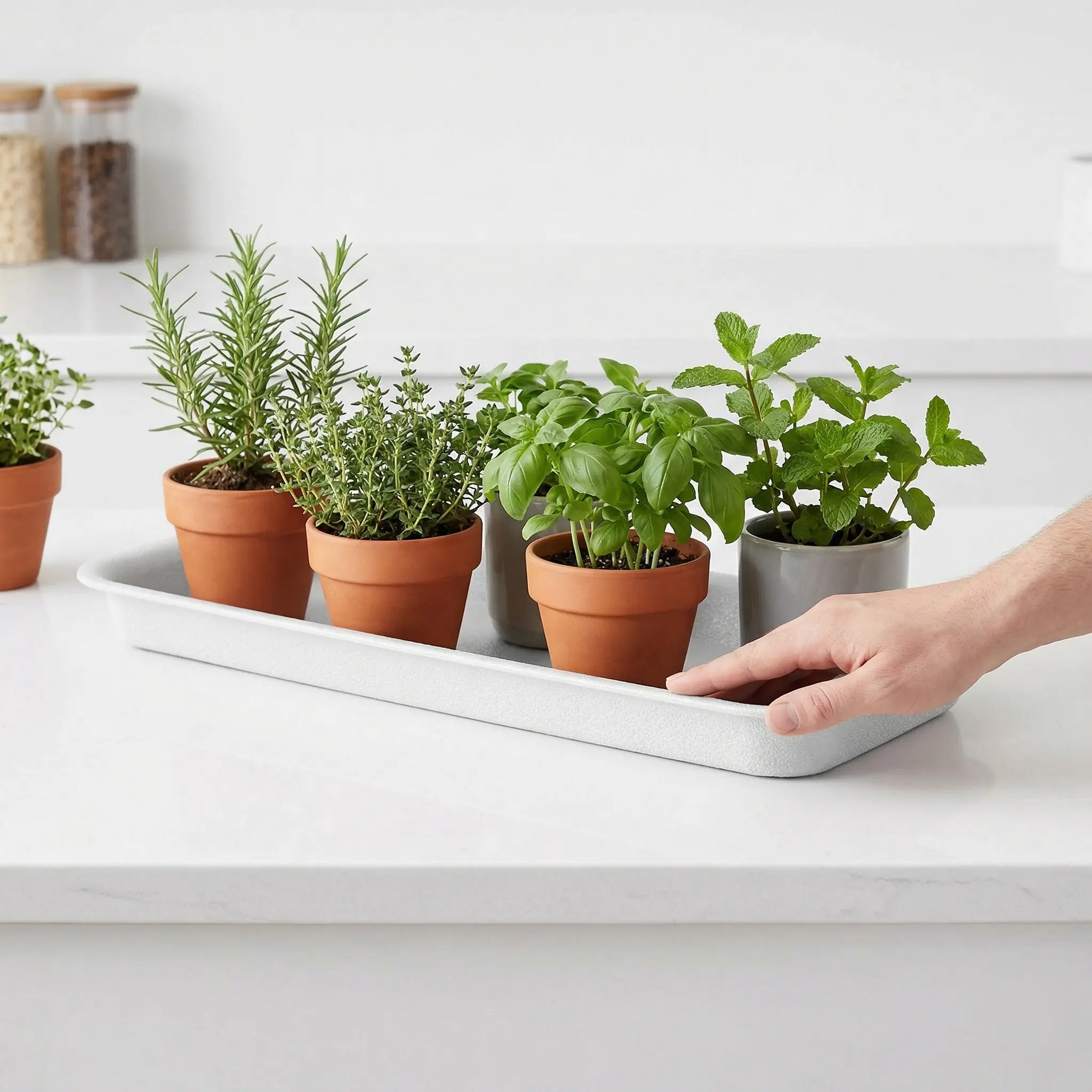 Rectangular Water Tray for Plants Plastic Flower Pot Saucer Drip Catcher Indoor Outdoor Balcony Windowsill Planter Base Tray