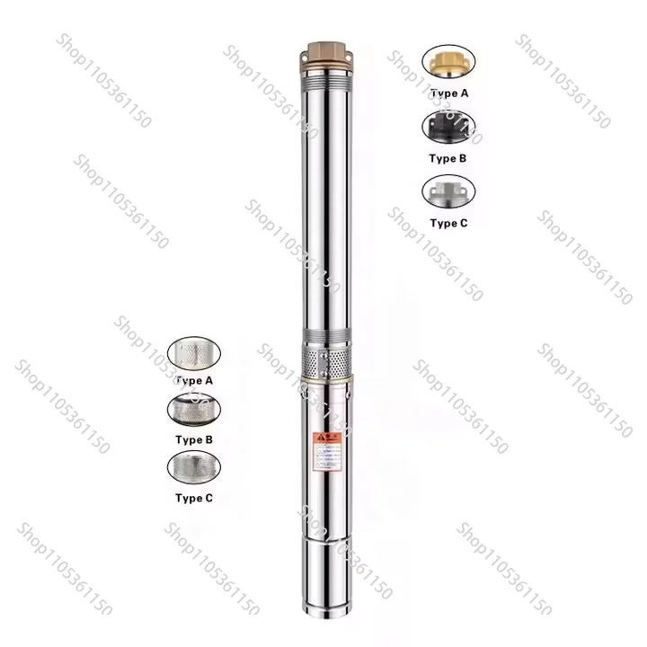 4SDM8-5 Single-Phase 0.75HP High-Pressure Submersible Water Pump for Agriculture Irrigation & Deep Well Borehole Pump