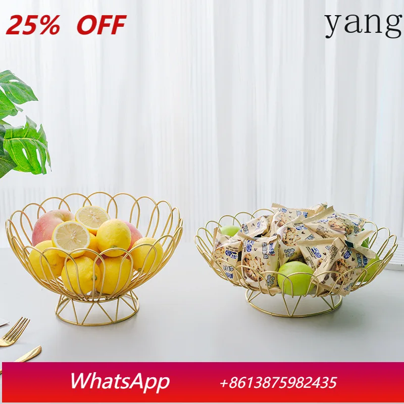 

CX New Wrought Iron Fruit Basket Round Garland Fruit Basket