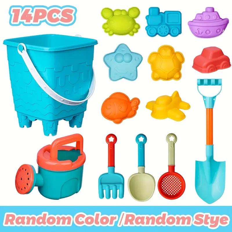 14pcs Children beach toy set babies to play in water and sand beach buckets gift for kids Water Games Tools Summer Toys dropship