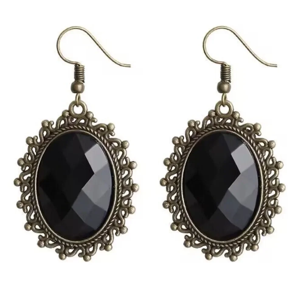 4pc Gothic Punk Teardrop Pendant Lace Bracelet Ring Set