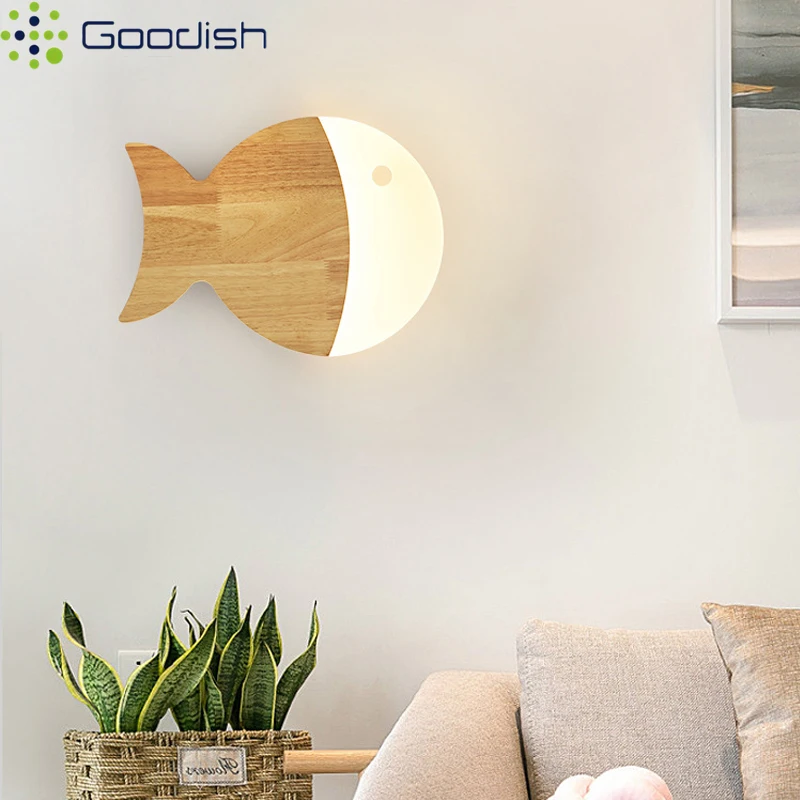 

Modern Simplicity Cute Cartoon Glowing Little Fish Shape LED Wall Lamps Art Creative Lights for Hall Home Decoration Chandelier