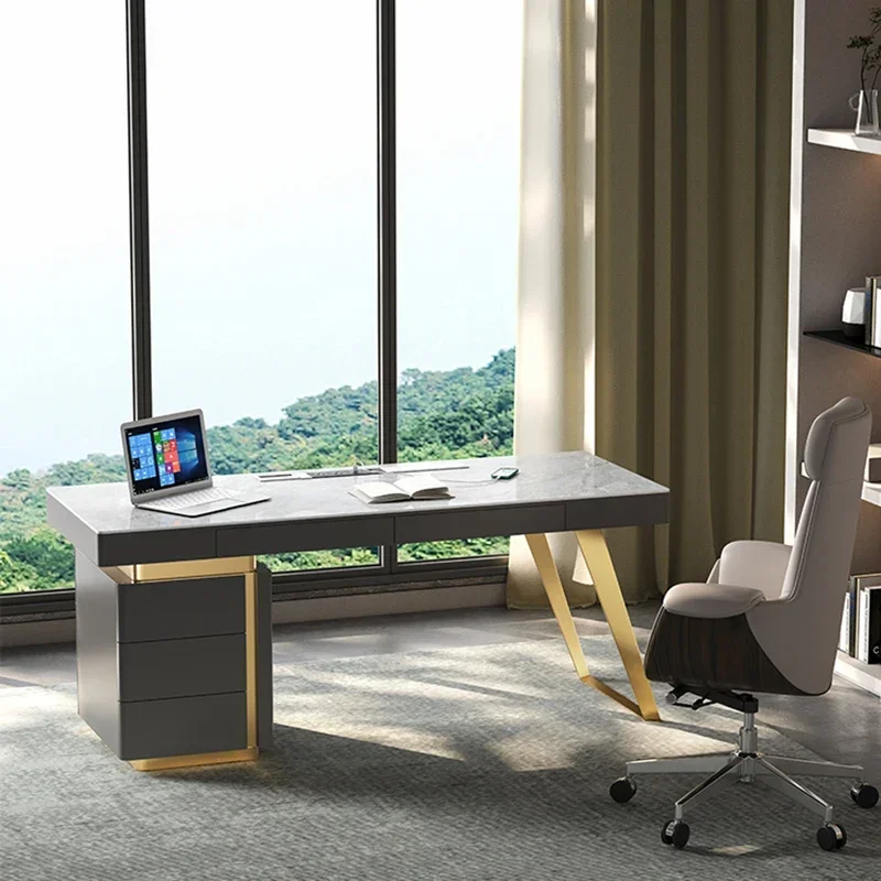 Desk Setup Accessories Computer Offices Auxiliary Table Office Furniture Home Writing Tavolo Da Lavoro Multifunction Work