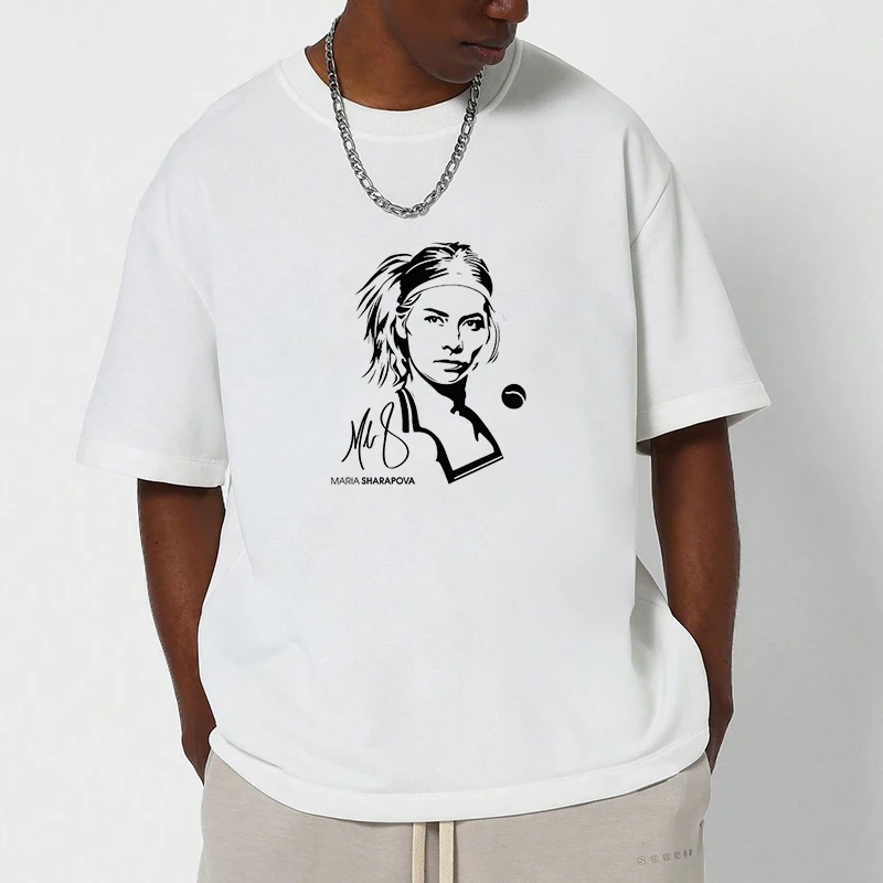 

Personalized T-shirt Graphic Y2k Men's Clothing M-Maria S-Sharapova New Gifts Short Sleeve Tee Vintage Streetwear Summer Tops