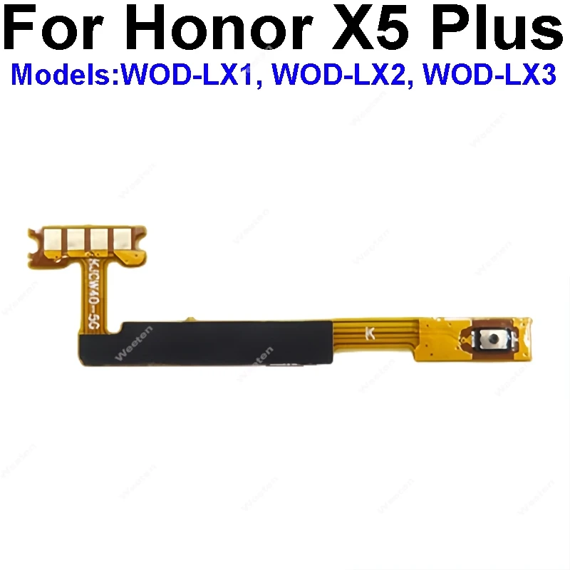 Power Audio SideKey Flex Ribbon For Huawei Honor X5 X6 X6a X6s X7 X7a X8 X8a X9 X9a X7b X8b X9b 4G 5G Power Volume Flex Cable