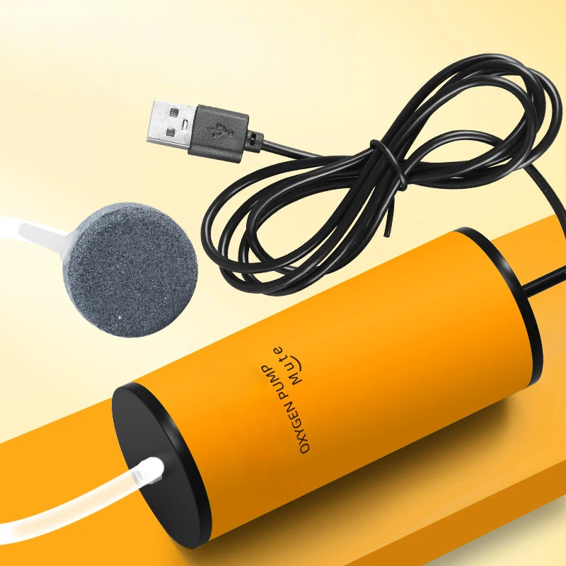 مضخة هواء حوض السمك USB فائقة الصمت مع فلتر الأكسجين الفوار خزان الأسماك الأكسجين المحمول للاستخدام المنزلي والمكتب توفير الطاقة