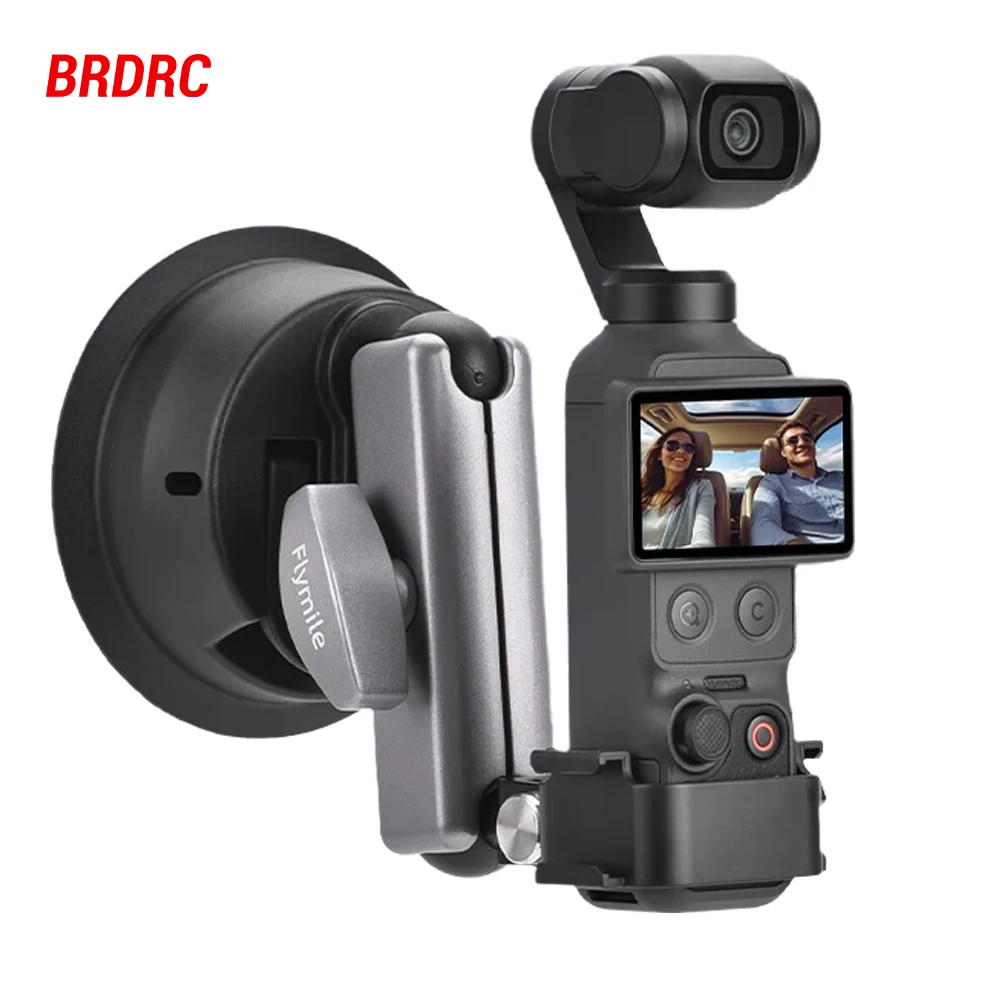 Flymile Pocket 4 Kamera Saugnapfhalterung mit Kugelkopf Metallhalterung für DJI OSMO Pocket 3 Windschutzscheiben-Fensterhalterung