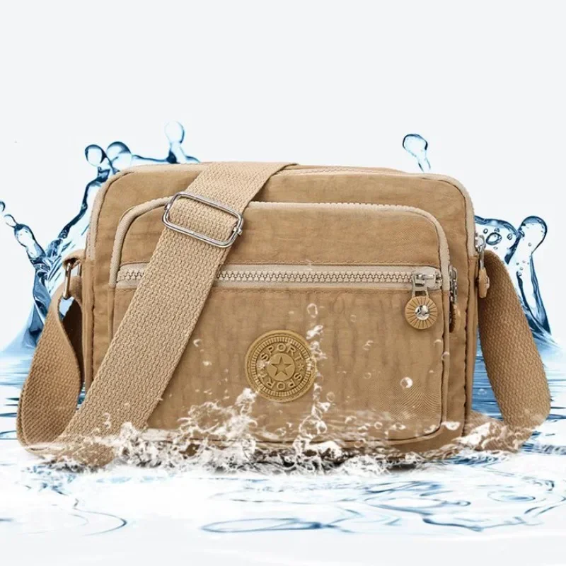 Nuova borsa a tracolla impermeabile in Nylon tinta unita borsa a tracolla portatile di grande capacità borsa per registratore di cassa borsa per