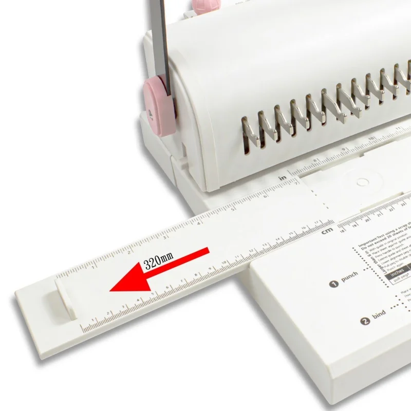Portable Manual Comb Book Binder 12 Holes Punching Machine for Notebook Album Report Paper Document Binding Home Office Use