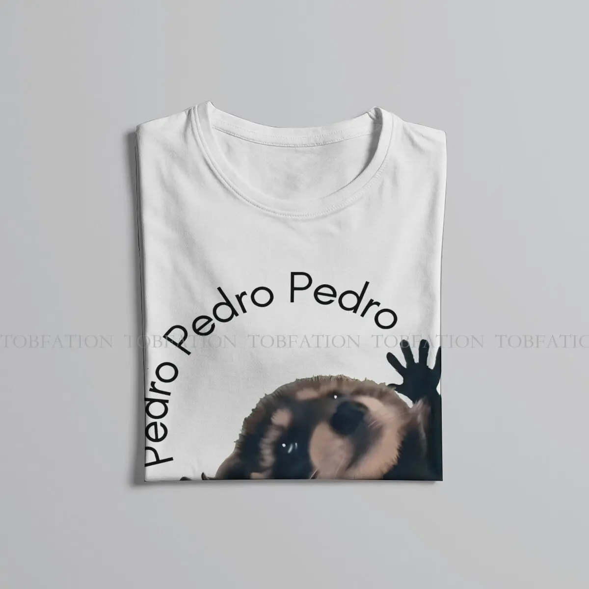 Śmieszne wirusowe memy wideo z okrągłym kołnierzem T-Shirt Pedro jenot zwierzęta czysta bawełna oryginalna koszulka męska topy nowy projekt gorąca wyprzedaż