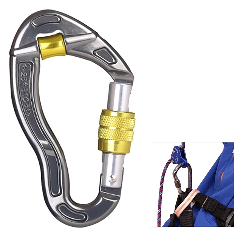 Rock Climbing Tree Arborist Caving Aluminum Lock Carabiner 25Kn