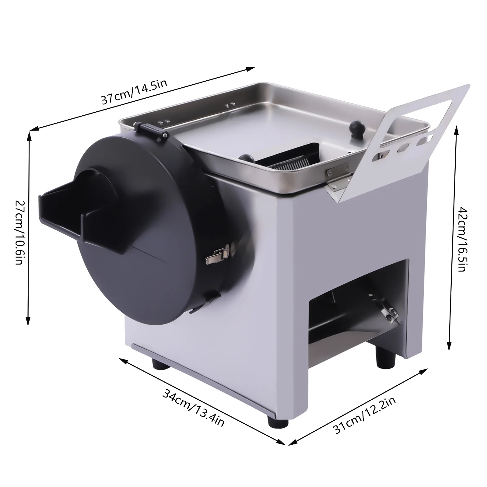 ماكينة تقطيع اللحوم التجارية بقدرة 850 وات، ماكينة تقطيع الخضروات الكهربائية، شرائط الطعام، ماكينة تقطيع المكعبات لثدي الدجاج المقلي