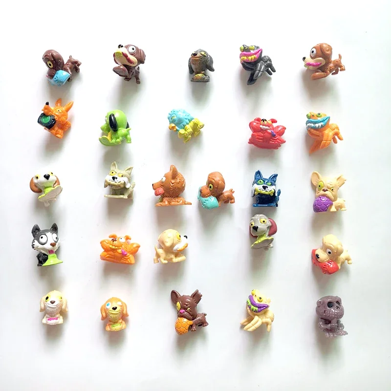 Group Trash Dog Garbege Animal, Evil Bird, Rabbit Figure, Grossery, Rotten Bin, Monster Model, Collection Toy, peuv, Adult, 8Pcs