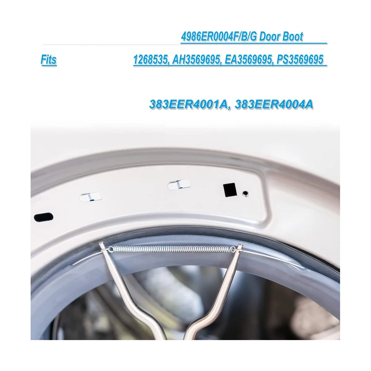 สปริงสปริงสปริงสำหรับเครื่องซักผ้า, สปริงซีลประตูเครื่องซักผ้า383EER4004A