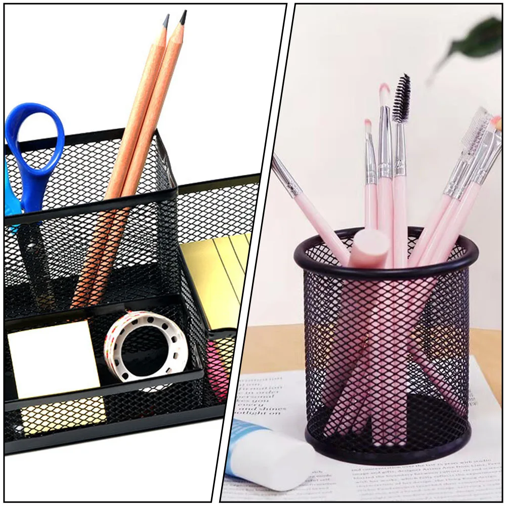 

1 Set Iron Desktop Stationery Organizer Storage Holder For Pens Business Cards Letters Sundries Multi- Supplies