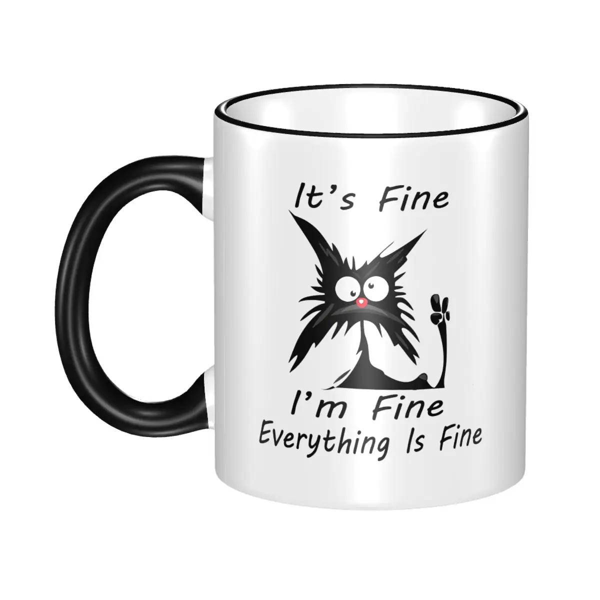 

Funny Cat Meme It's Fine Im Fine Everything Is Fine Meme Mugs Funny Tea Cup Gifts For Friends