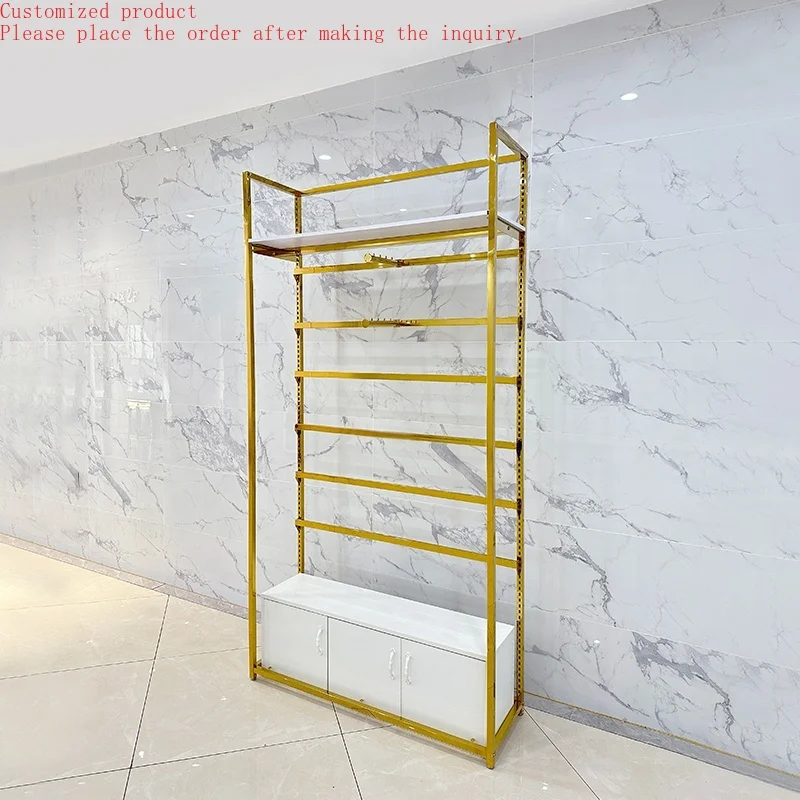 

Custom.Custom .Custom.Boutique Shop Wig Display Hanger Shelf and Display Cabinets Adjustable Display Shelves for Clothing