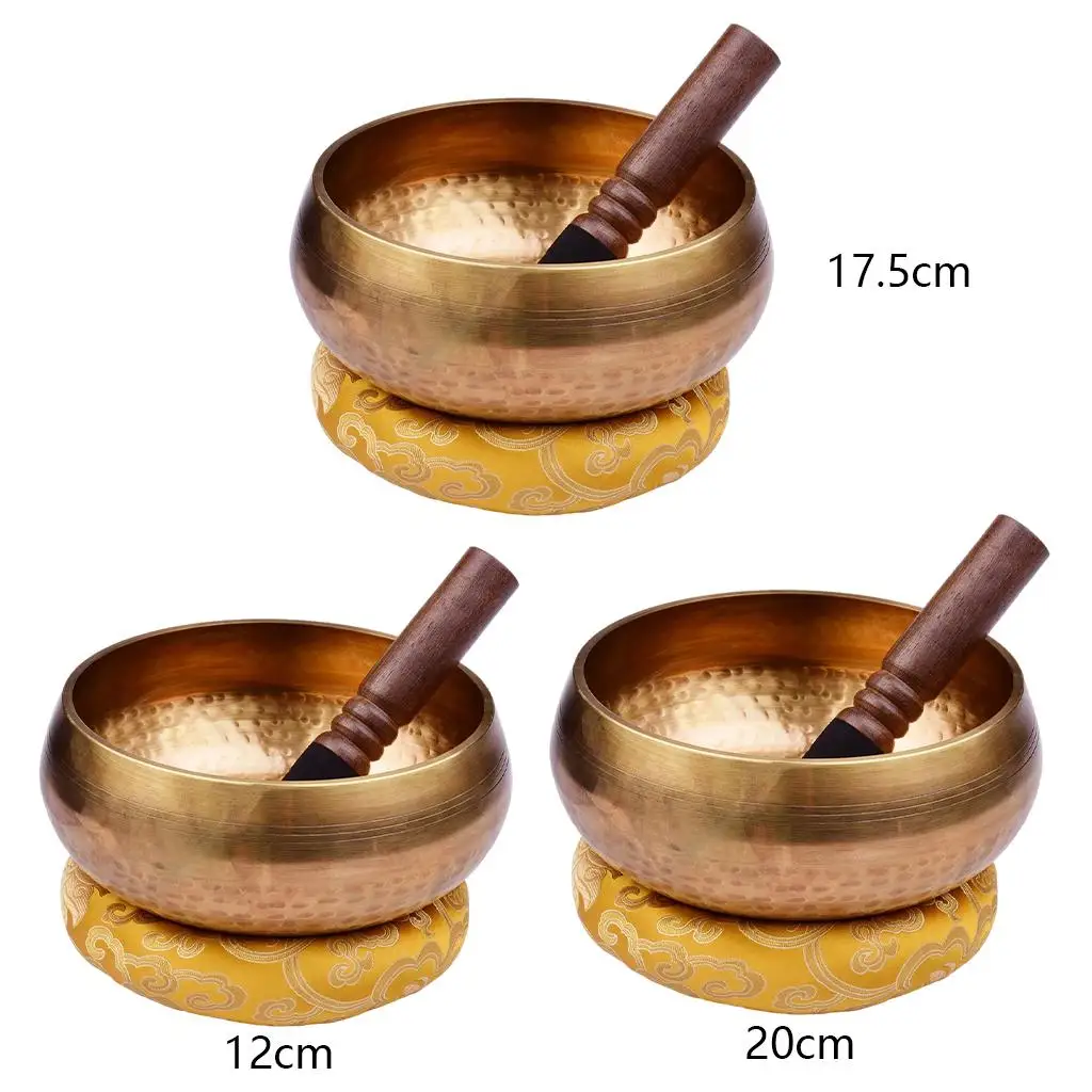 Tibetan with Stick and Mat Musical Instruments Copper Bowl Singing Bowl Set Tibetan Singing Bowl Meditation for Yoga Mindfulness