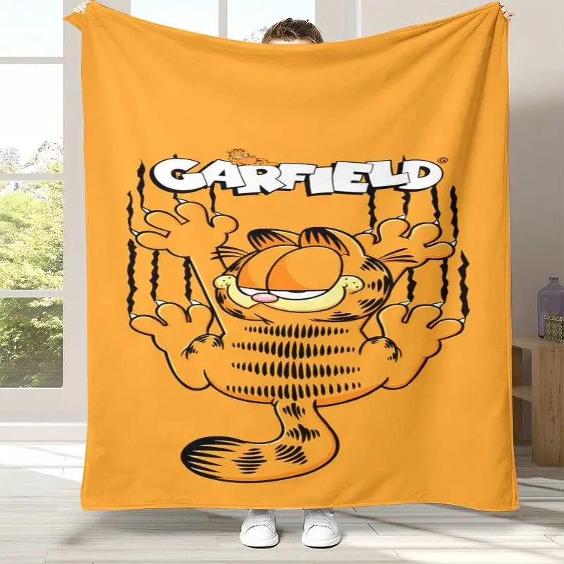 Cute Cartoon G-Garfield Soft Flannel Throw Blanket,Cozy Warm Blanket for Bed,Sofa,Living Room,Picnic,Camping,Home Decor,Gift Kid