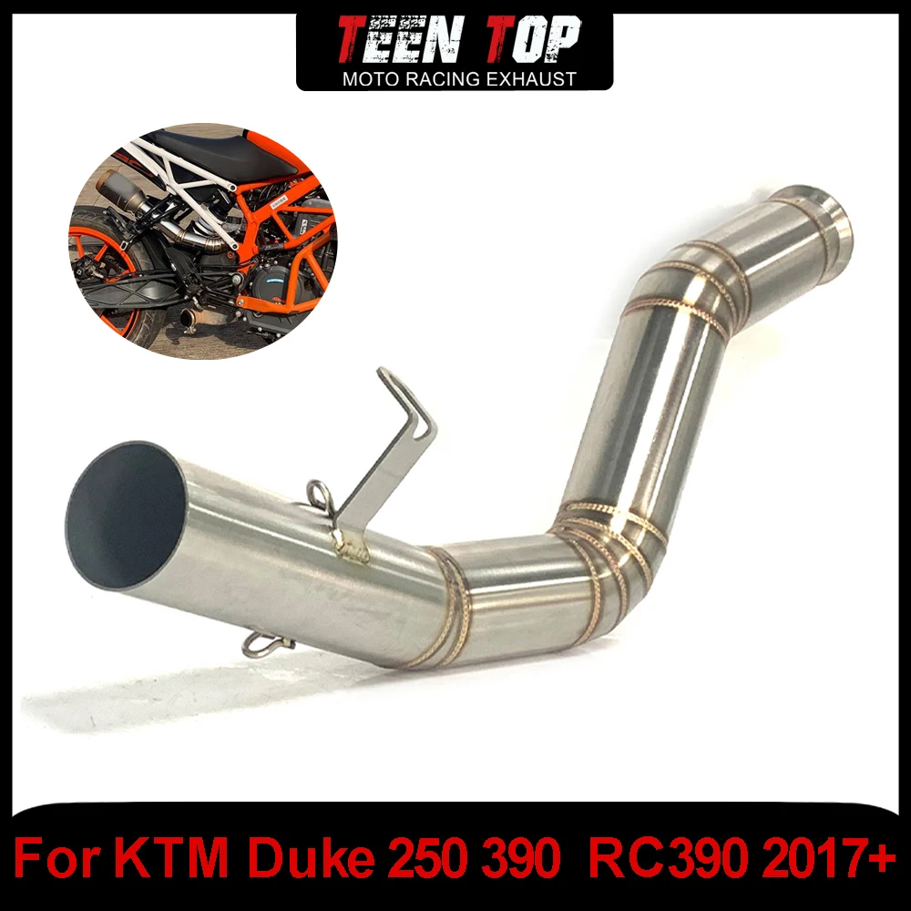 Stainless Exhaust Elbow For Duke 250 390 RC390 Middle Link Pipe 51mm Motorcycle Exhaust Connection Pipe DUKE 390 2017+