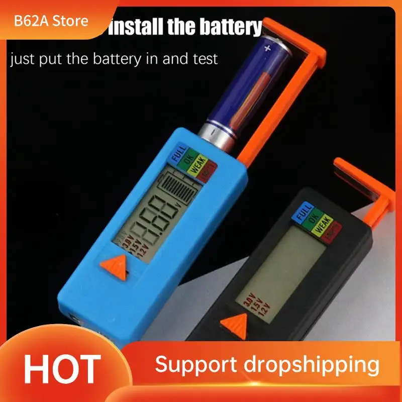

B62A Small Battery Tester Small Battery Tester Volt Checker LCD Display Leveling Monitor Button Battery Checker