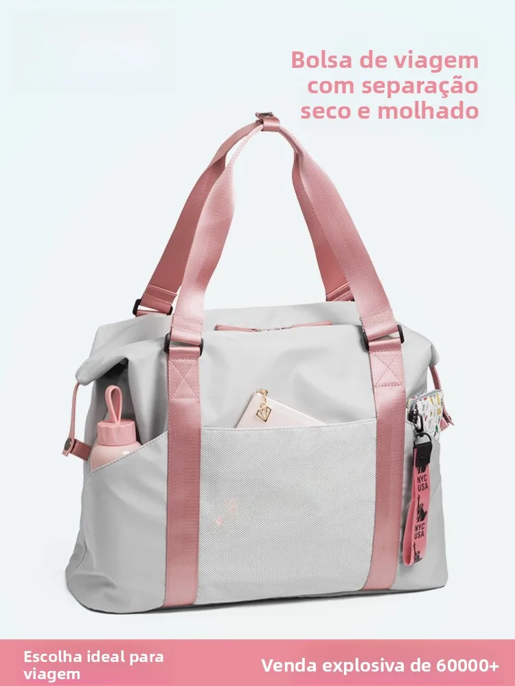 lightweight-large-capacity-short-trip-travel-bag-women's-handheld-sport-fitness-luggage-storage-bag-for-business-trips-and-ma