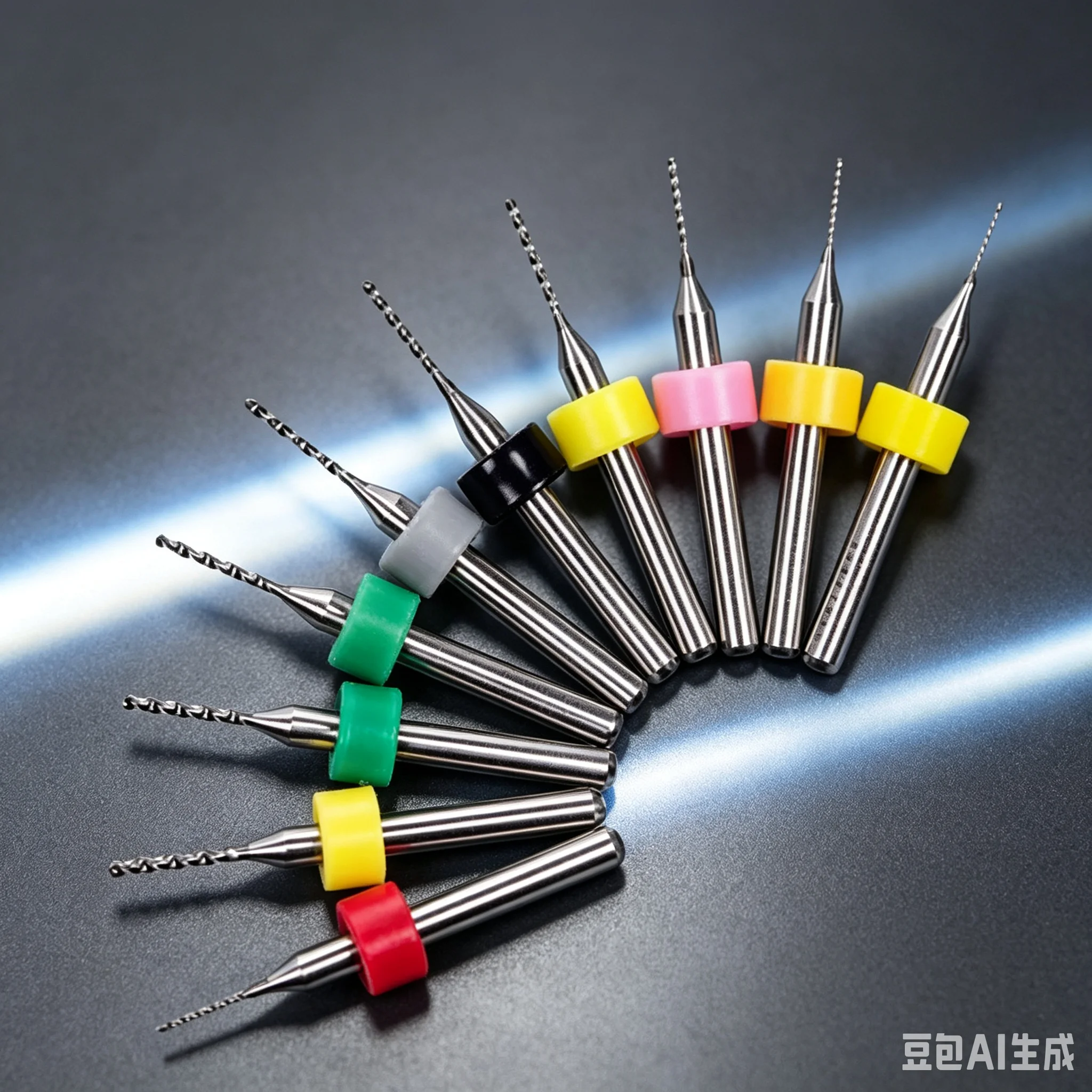 10PCS 3.175mm CNC Milling Drill PCB Bits Diameters Kit 0.1mm-2mm Metal Cutter CNC Tools For Circuit Board Beeswax Engraving