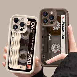 Lucky Tape Pattern Silicone Soft Phone Case For iPhone 17 16 15 14 13 12 11 Pro Max X XS XR 7 8 Plus 16E Shockproof Back Cover