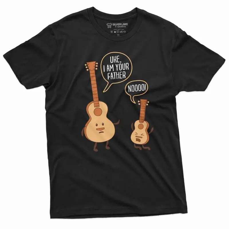 

Men's Guitar T shirt Funny Ukulele I am your Father Guitarist gifts