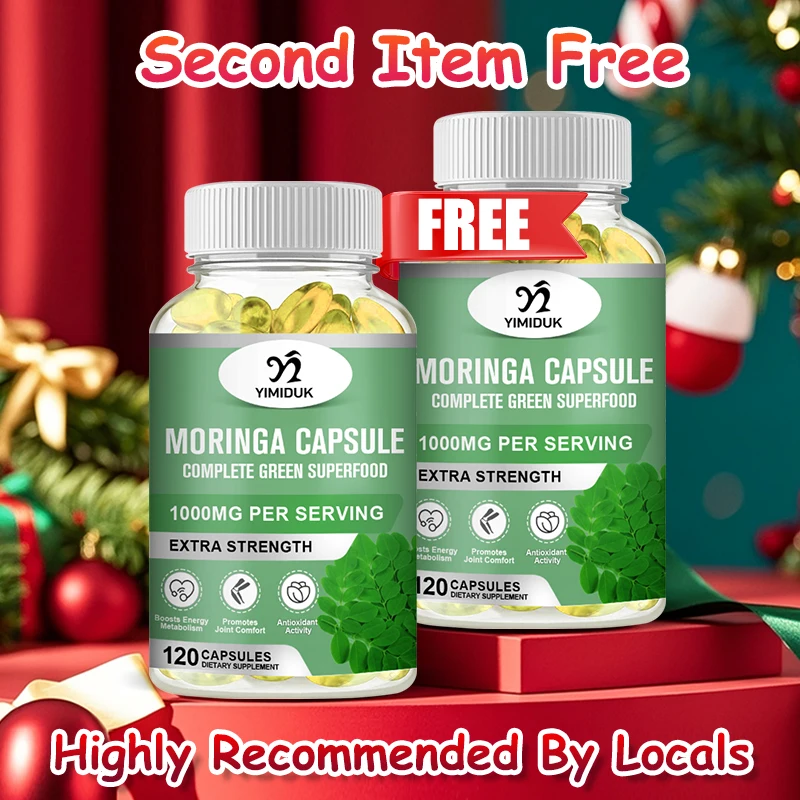 

Natural Organic Moringa Oleifera Supplement, for igestive Aid, Metabolism Booster & Complete Daily Nutrition, Brain Health