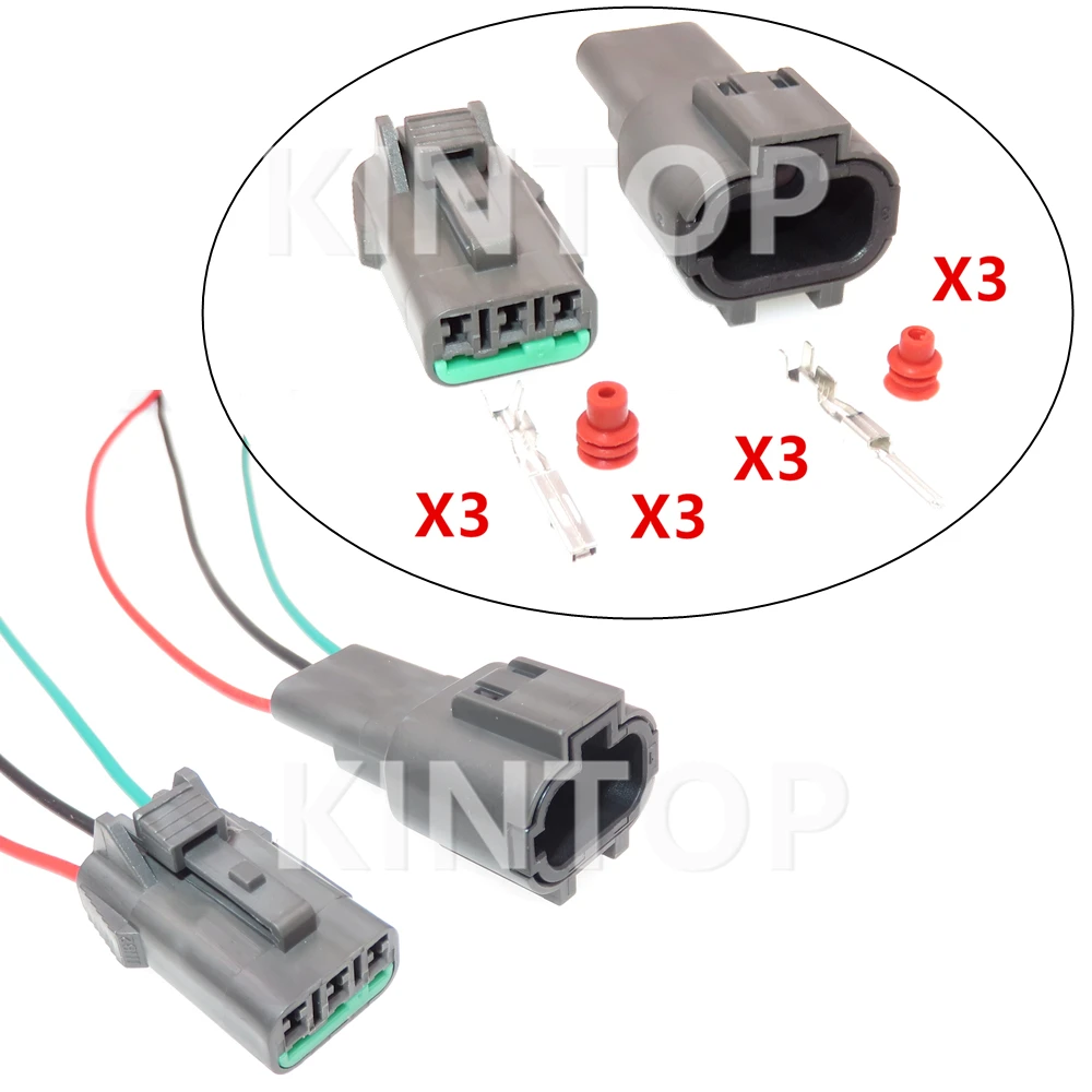 1 Set 3 Pins PB015-03320 PB015-03850 PB011-03327 Auto AC Assembly Terminal Sealed Socket With Wires 7123-7730-40 7222-7730-40