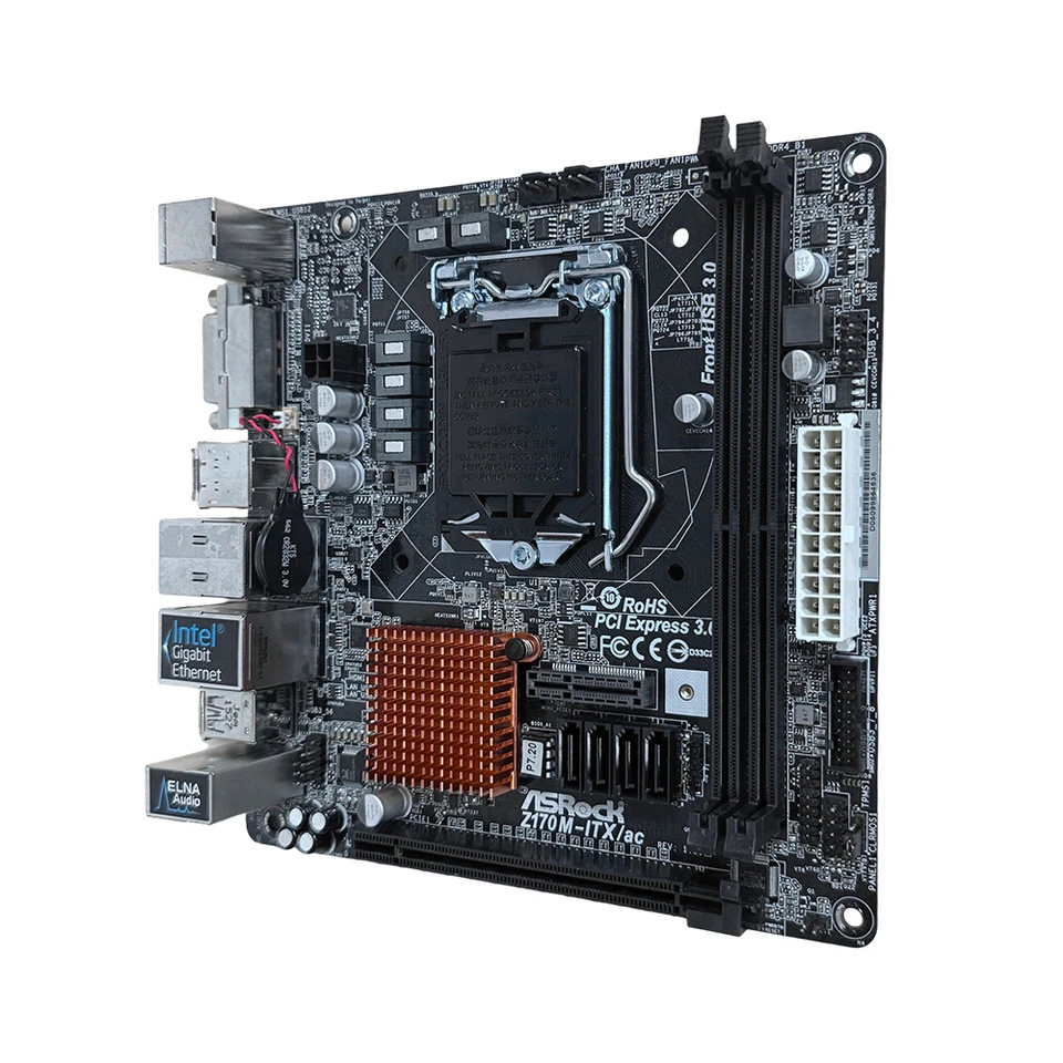 ASRock Z170M-ITX/AC Motherboard LGA1151 Support Core i3-6100 i5