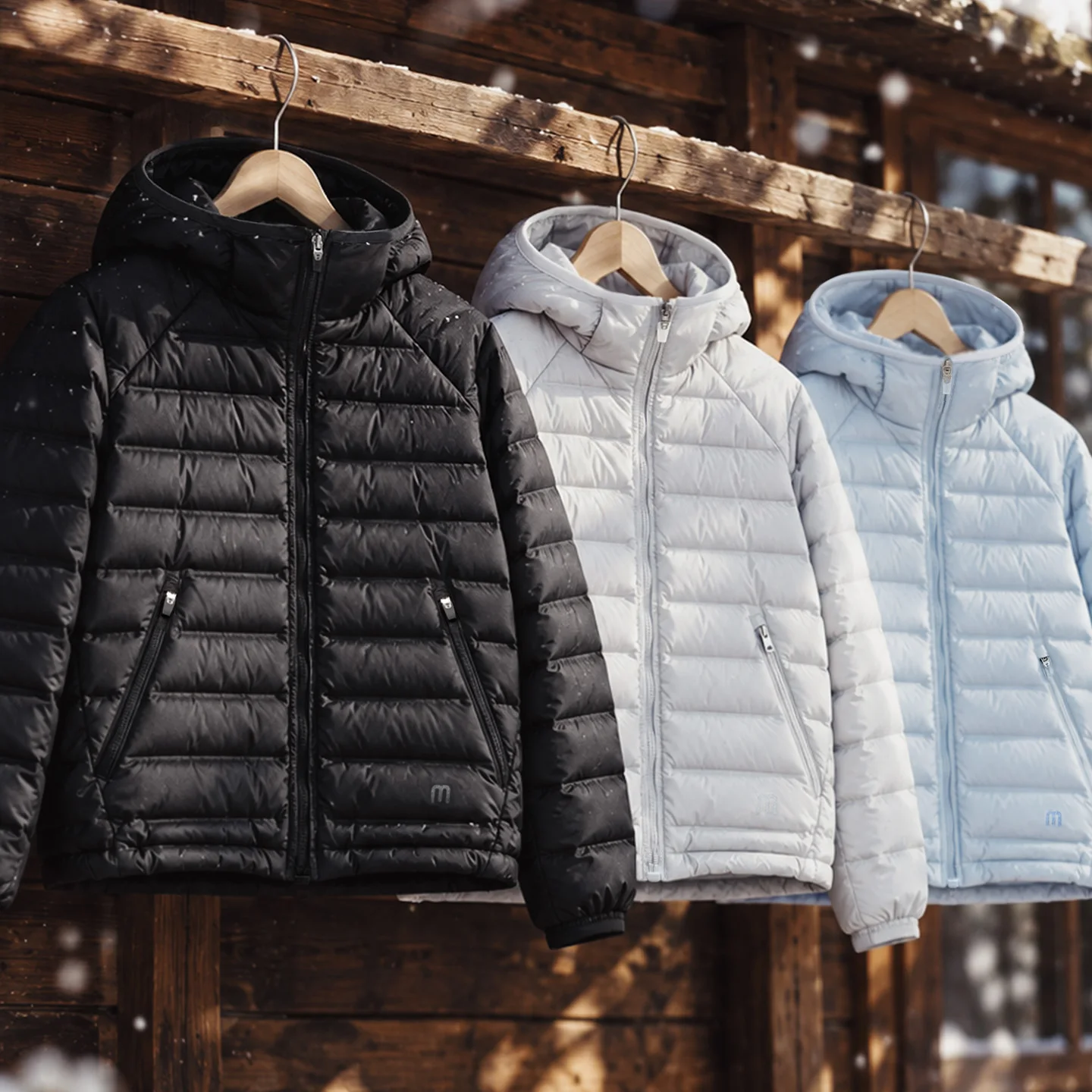 Maden Women's Lightweight Down Jacket White Duck Down Hooded Puffer Jacket Quilted Ultralight Warm Layering Outerwear Winter