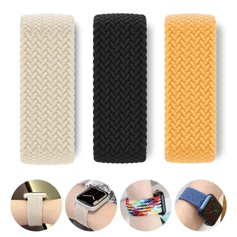 Braided solo loop Strap For apple Watch 10 11 Band 44mm 40mm 45mm 46mm 49mm 41mm correa Bracelet iWatch series SE 8 9 Ultra 2 3