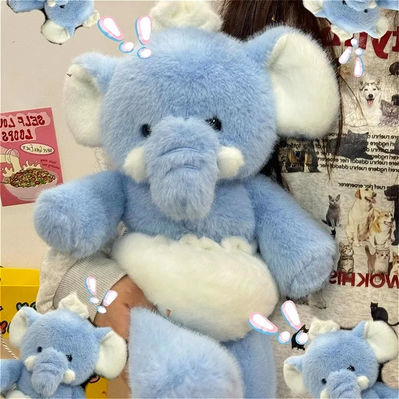 35/45cm Kawaii Cute Elephant Baby Wear Paper Diaper Plush Toys Animal Doll Soft Comfy Fluffy Plushies Soothing Baby Appease Doll