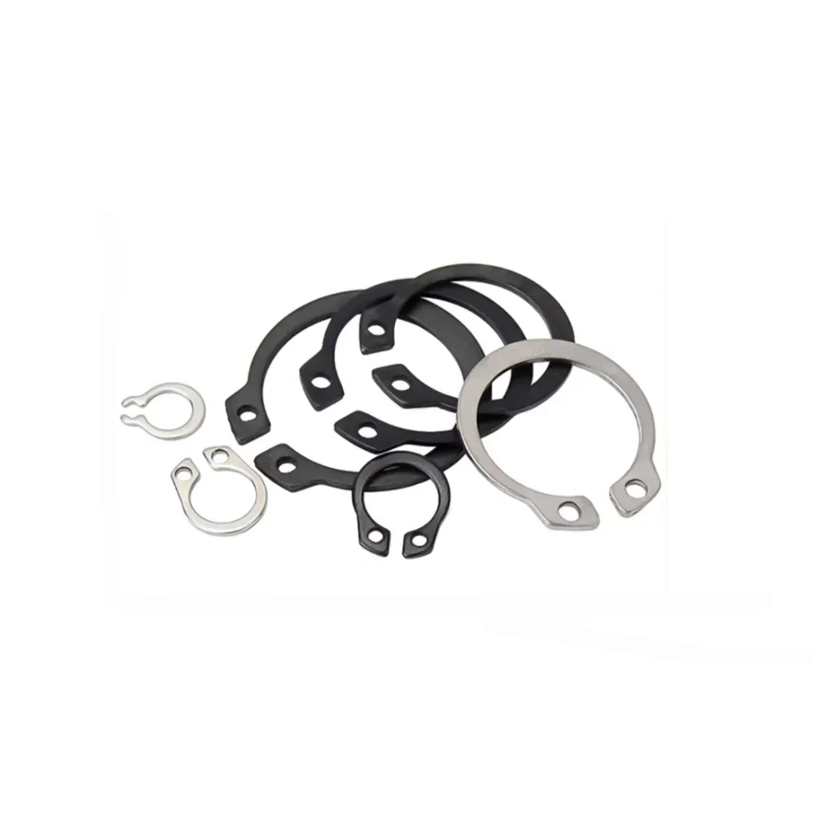 304 Stainless Steel Shaft Retaining Ring, Elastic Snap Ring, C-Shaped Snap Ring