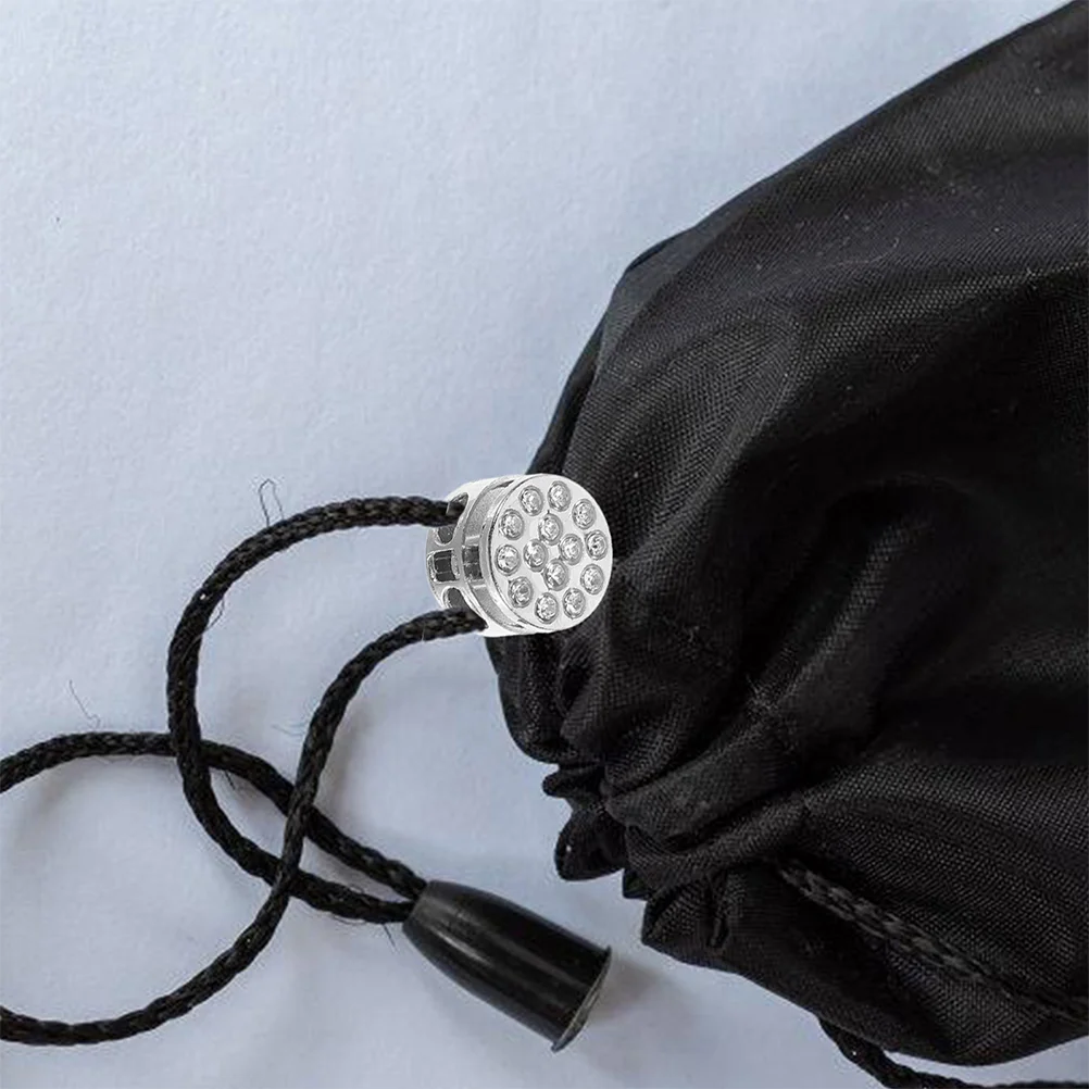 12 Pcs Pig Nose Button Cord Locks Black Spring Toggle Non-slip End Drawstring Hoodie Metal Clip for Drawstrings Stopper