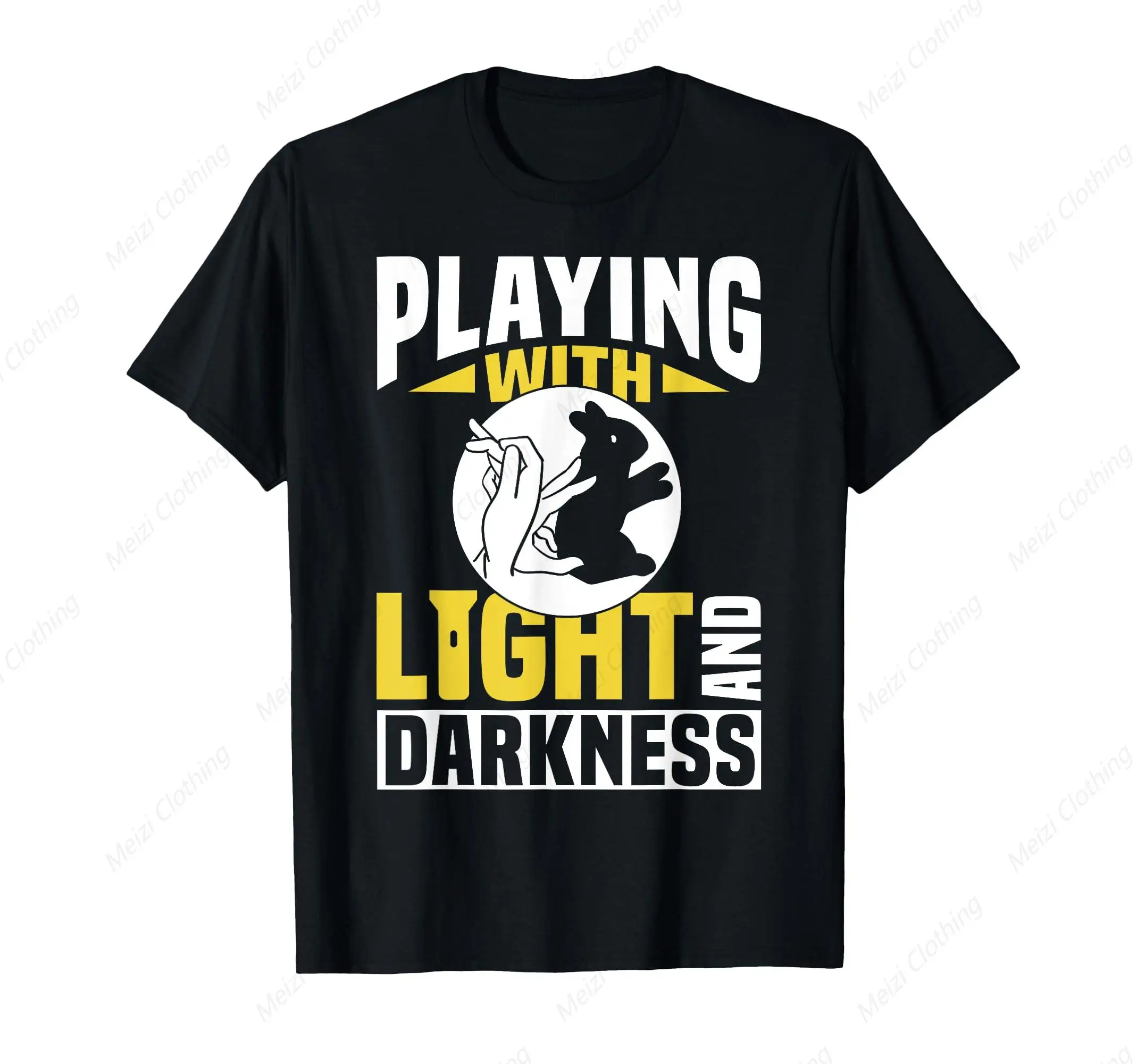 

Hand Shadow Puppetry Shadow Puppetry Printed T-Shirt With Fashionable And Fun Patterns Pure Cotton Casual Daily Wear Shirt