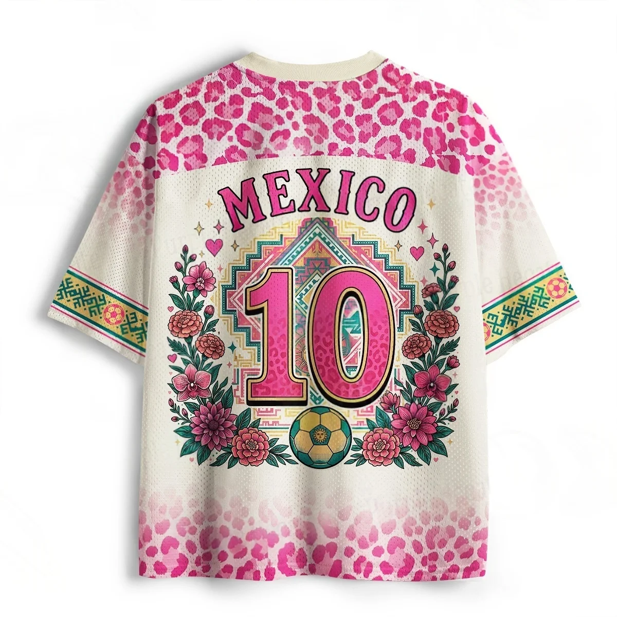 Mexican Tropical Flower T-Shirt Leopard Print 3D Graphic Top Summer Short Sleeve Breathable Men Women Clothing
