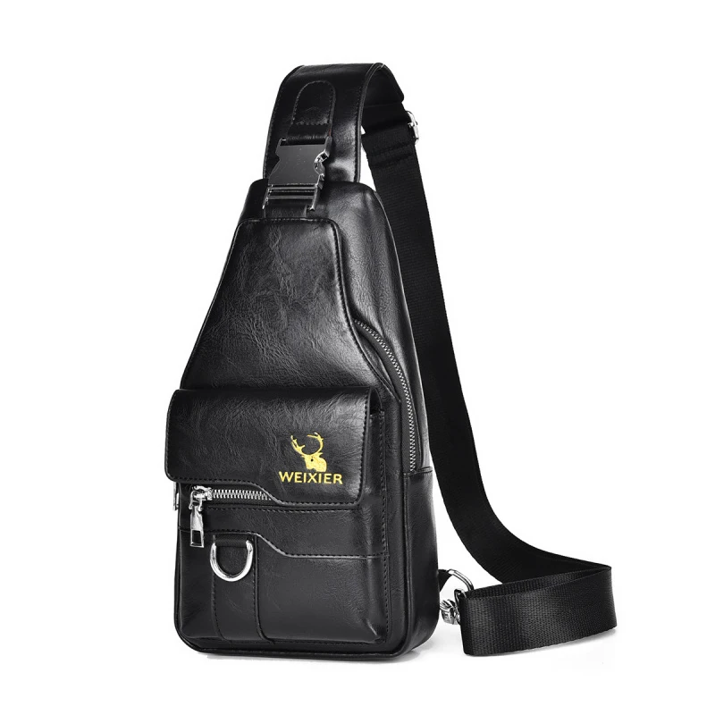 Men's vintage versatile chest bag, large-capacity waterproof shoulder bag, crossbody bag, men's high-end bag