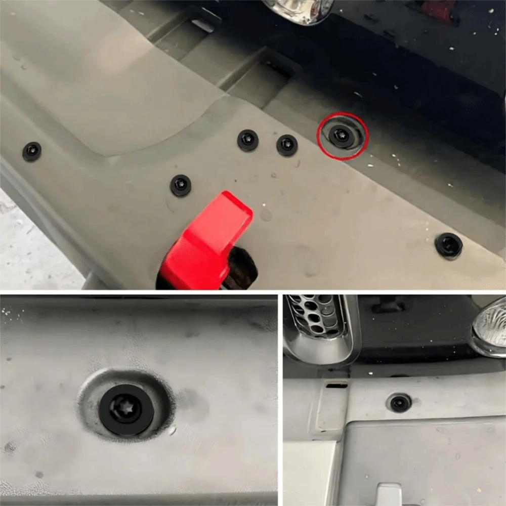 100pcs Durable Material Car Underbody Engine Cover Panels Screws Sturdy Material Stable Structure Screws with Grommet Clips