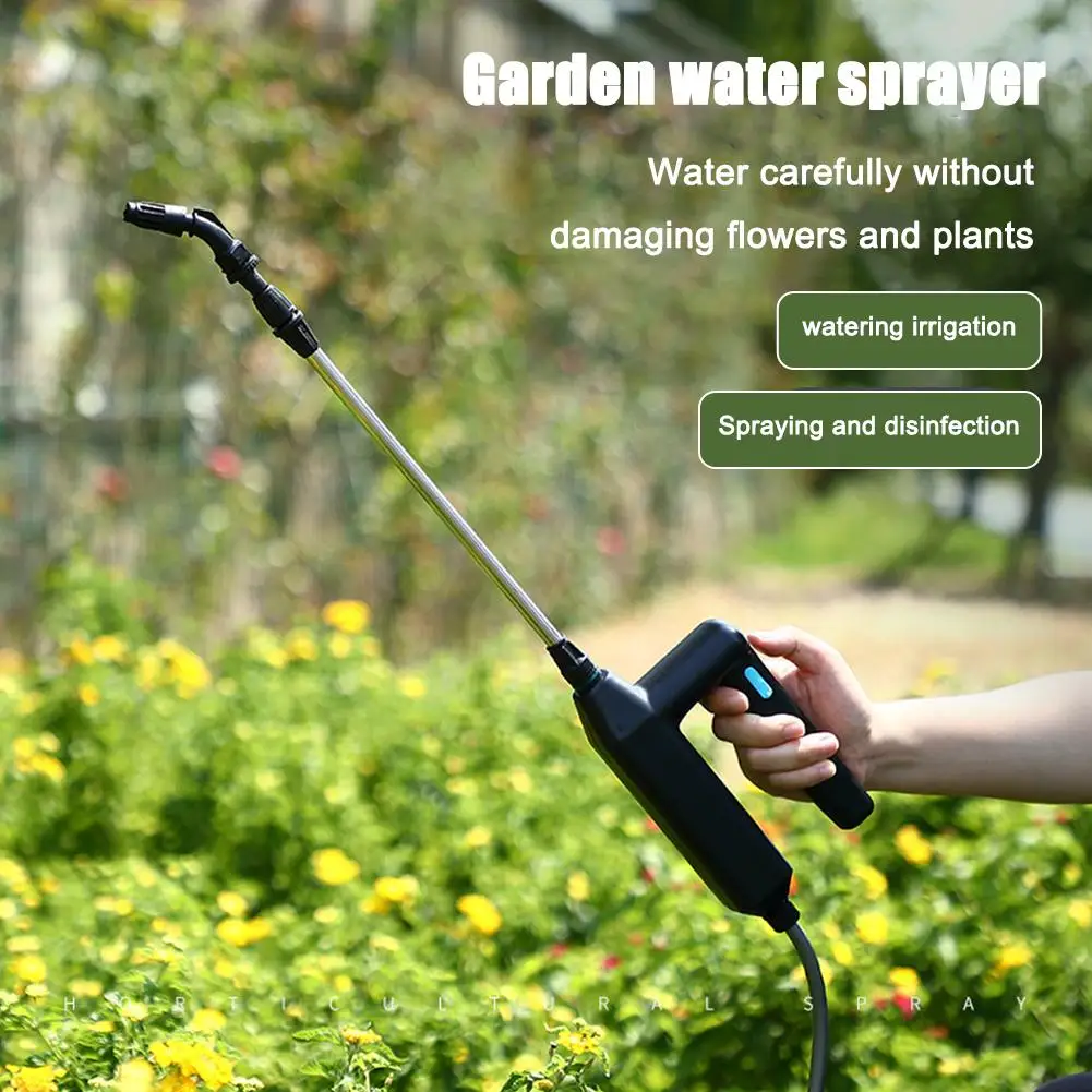 Electric Plant Sprayer Garden Sprayer With 8M 5M Hose 3 Nozzles Portable Battery Powered Watering Wand Yard Lawn Weeds Plants