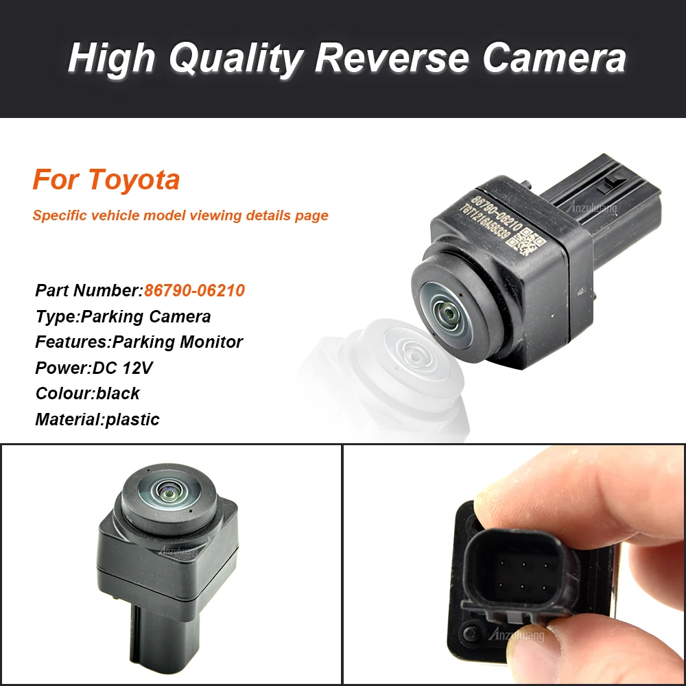 8679006210 86790-06210 Front View Parking Assist Camera Plastic Black For Toyota Camry 2020 2021 2022