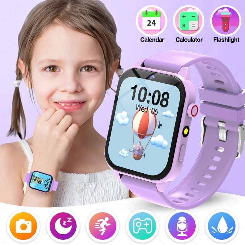 LIGE New Kids Smart Watch Waterproof Outdoor Game Smartwatch Children Pedometer Fitness Tracker Boys Girls Birthday Student Gift