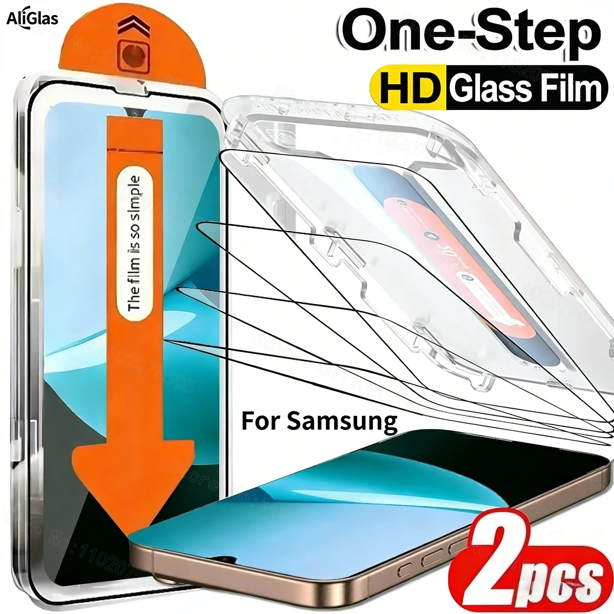 

2 шт. высокопрозрачных защитных стекол для Samsung Galaxy S26 S25 S24 Ultra S23 S22 S21 Plus S24 S25 FE, легко устанавливаемое закаленное стекло