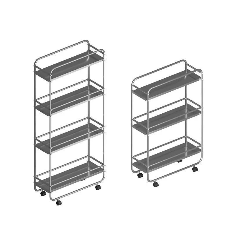 Kitchen stainless steel shelves, home trolley, living room storage multi-layer