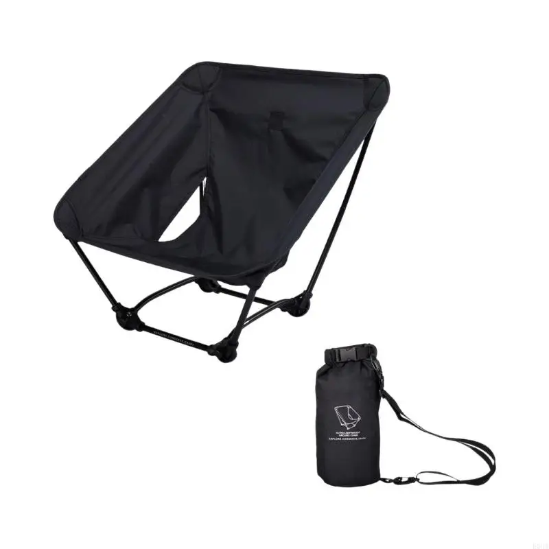 Folding Moon Chair With 4 Leg Stability Design Camping Chair Perfect For Backpacking Fishing Picnics 