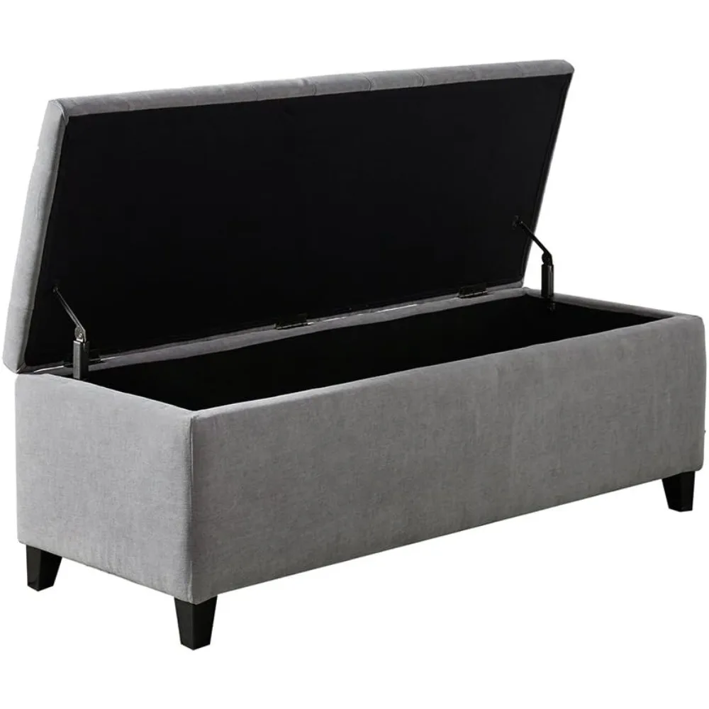 50,3-дюймовая стильная мягкая османская скамейка для хранения пуговиц с обивкой, скамейка в минималистском стиле, современные удобные скамейки для обуви