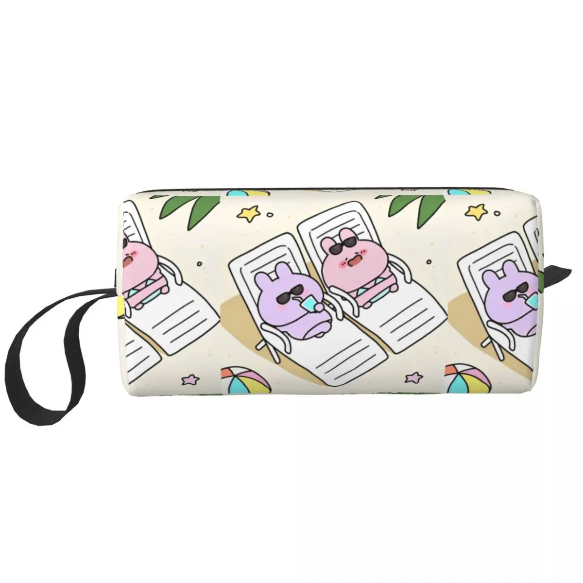 Asamimichaan Asleep Cartoon Cosmetic Bag for Women Makeup Bags Kawaii Asamimi Travel Daily Toiletry Bag Organizer Storage Bag